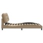 vidaXL Estructura de cama cabecero cuero sintético capuchino 140x200cm