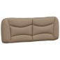 vidaXL Estructura de cama cabecero cuero sintético capuchino 140x200cm