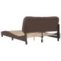 vidaXL Estructura de cama cabecero cuero sintético marrón 140x200 cm vidaXL Estructura de cama cabecero cuero sintético marrón 140x200 cm