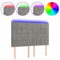 vidaXL Cabecero con luces LED terciopelo gris claro 144x5x118/128 cm vidaXL Cabecero con luces LED terciopelo gris claro 144x5x118/128 cm