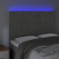 vidaXL Cabecero con luces LED terciopelo gris claro 144x5x118/128 cm vidaXL Cabecero con luces LED terciopelo gris claro 144x5x118/128 cm
