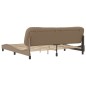 vidaXL Estructura de cama cabecero cuero sintético capuchino 200x200cm vidaXL Estructura de cama cabecero cuero sintético capuchino 200x200cm