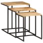 vidaXL Mesas apilables 3 piezas madera maciza de acacia vidaXL Mesas apilables 3 piezas madera maciza de acacia