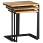 vidaXL Mesas apilables 3 piezas madera maciza de acacia vidaXL Mesas apilables 3 piezas madera maciza de acacia
