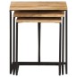 vidaXL Mesas apilables 3 piezas madera maciza de acacia vidaXL Mesas apilables 3 piezas madera maciza de acacia