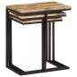 vidaXL Mesas apilables 3 piezas madera maciza de acacia vidaXL Mesas apilables 3 piezas madera maciza de acacia