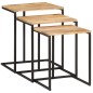 vidaXL Mesas apilables 3 piezas madera maciza de acacia vidaXL Mesas apilables 3 piezas madera maciza de acacia