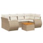 vidaXL Set sofás de jardín 7 piezas y cojines ratán sintético beige vidaXL Set sofás de jardín 7 piezas y cojines ratán sintético beige