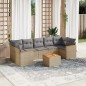 vidaXL Juego de sofás jardín con cojines beige mezcla 8 pzas ratán PE vidaXL Juego de sofás jardín con cojines beige mezcla 8 pzas ratán PE