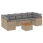 vidaXL Juego de sofás jardín con cojines beige mezcla 8 pzas ratán PE vidaXL Juego de sofás jardín con cojines beige mezcla 8 pzas ratán PE