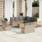 vidaXL Set de sofás de jardín 12 pzas y cojines ratán sintético marrón vidaXL Set de sofás de jardín 12 pzas y cojines ratán sintético marrón