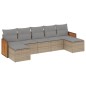 vidaXL Set sofás de jardín 7 piezas y cojines ratán sintético beige vidaXL Set sofás de jardín 7 piezas y cojines ratán sintético beige