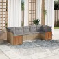 vidaXL Set sofás de jardín 7 piezas y cojines ratán sintético beige vidaXL Set sofás de jardín 7 piezas y cojines ratán sintético beige