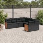 vidaXL Set de sofás de jardín 8 piezas y cojines ratán sintético negro vidaXL Set de sofás de jardín 8 piezas y cojines ratán sintético negro