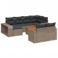 vidaXL Set de sofás de jardín 11 pzas y cojines ratán sintético gris vidaXL Set de sofás de jardín 11 pzas y cojines ratán sintético gris