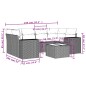 vidaXL Set de comedor de jardín 7 pzas y cojines ratán sintético negro vidaXL Set de comedor de jardín 7 pzas y cojines ratán sintético negro