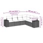 vidaXL Set de sofás de jardín 6 piezas y cojines ratán sintético negro vidaXL Set de sofás de jardín 6 piezas y cojines ratán sintético negro