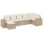 vidaXL Set sofás de jardín 7 piezas y cojines ratán sintético beige vidaXL Set sofás de jardín 7 piezas y cojines ratán sintético beige