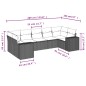 vidaXL Set de sofás de jardín 7 piezas con cojines ratán PE gris vidaXL Set de sofás de jardín 7 piezas con cojines ratán PE gris