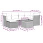 vidaXL Set de sofás de jardín 7 piezas con cojines ratán PE gris vidaXL Set de sofás de jardín 7 piezas con cojines ratán PE gris