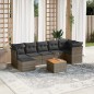 vidaXL Set de sofás de jardín 8 pzas y cojines ratán sintético gris vidaXL Set de sofás de jardín 8 pzas y cojines ratán sintético gris