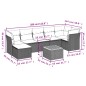 vidaXL Set de sofás de jardín 8 pzas y cojines ratán sintético gris vidaXL Set de sofás de jardín 8 pzas y cojines ratán sintético gris