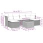 vidaXL Set de comedor de jardín 7 pzas y cojines ratán sintético negro vidaXL Set de comedor de jardín 7 pzas y cojines ratán sintético negro