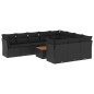 vidaXL Set de sofás de jardín 11 pzas y cojines ratán sintético negro vidaXL Set de sofás de jardín 11 pzas y cojines ratán sintético negro