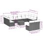 vidaXL Set sofás de jardín con cojines 13 piezas ratán sintético gris vidaXL Set sofás de jardín con cojines 13 piezas ratán sintético gris