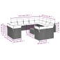 vidaXL Set de sofás de jardín y cojines 13 pzas ratán sintético negro vidaXL Set de sofás de jardín y cojines 13 pzas ratán sintético negro