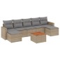 vidaXL Juego de sofás jardín con cojines beige mezcla 8 pzas ratán PE vidaXL Juego de sofás jardín con cojines beige mezcla 8 pzas ratán PE