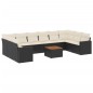 vidaXL Set de sofás de jardín 11 pzas y cojines ratán sintético negro vidaXL Set de sofás de jardín 11 pzas y cojines ratán sintético negro