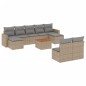 vidaXL Juego de sofás jardín con cojines beige 10 pzas ratán sintético vidaXL Juego de sofás jardín con cojines beige 10 pzas ratán sintético