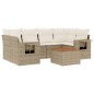 vidaXL Set sofás de jardín 7 piezas y cojines ratán sintético beige vidaXL Set sofás de jardín 7 piezas y cojines ratán sintético beige