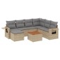vidaXL Juego de sofás jardín con cojines beige mezcla 8 pzas ratán PE vidaXL Juego de sofás jardín con cojines beige mezcla 8 pzas ratán PE