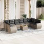 vidaXL Set de sofás de jardín 11 pzas y cojines ratán sintético gris vidaXL Set de sofás de jardín 11 pzas y cojines ratán sintético gris
