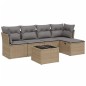 vidaXL Juego de sofás jardín con cojines beige mezcla 6 pzas ratán PE vidaXL Juego de sofás jardín con cojines beige mezcla 6 pzas ratán PE