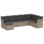 vidaXL Set de sofás de jardín 8 pzas y cojines ratán sintético gris vidaXL Set de sofás de jardín 8 pzas y cojines ratán sintético gris