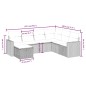 vidaXL Set de sofás de jardín 7 piezas con cojines ratán PE gris vidaXL Set de sofás de jardín 7 piezas con cojines ratán PE gris