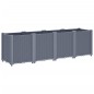 vidaXL Jardinera PP gris 160x40x53 cm vidaXL Jardinera PP gris 160x40x53 cm