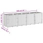 vidaXL Jardinera PP gris 160x40x53 cm vidaXL Jardinera PP gris 160x40x53 cm
