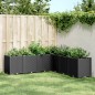 vidaXL Jardinera PP negro 160x160x53 cm vidaXL Jardinera PP negro 160x160x53 cm