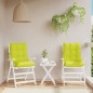 vidaXL Cojines para silla respaldo bajo 2 uds tela Oxford verde brillo