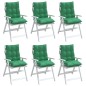 vidaXL Cojines para silla con respaldo bajo 6 uds tela Oxford verde vidaXL Cojines para silla con respaldo bajo 6 uds tela Oxford verde