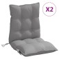 vidaXL Cojines para silla con respaldo bajo 2 uds tela Oxford gris vidaXL Cojines para silla con respaldo bajo 2 uds tela Oxford gris