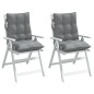 vidaXL Cojines para silla con respaldo bajo 2 uds tela Oxford gris vidaXL Cojines para silla con respaldo bajo 2 uds tela Oxford gris
