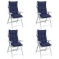 vidaXL Cojines para silla respaldo alto 4 uds tela Oxford azul marino vidaXL Cojines para silla respaldo alto 4 uds tela Oxford azul marino