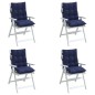 vidaXL Cojines para silla respaldo bajo 4 uds tela Oxford azul marino vidaXL Cojines para silla respaldo bajo 4 uds tela Oxford azul marino
