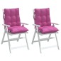 vidaXL Cojines para silla con respaldo bajo 2 uds tela Oxford rosa vidaXL Cojines para silla con respaldo bajo 2 uds tela Oxford rosa