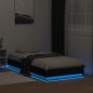 vidaXL Estructura de cama con luces LED negro 75x190 cm vidaXL Estructura de cama con luces LED negro 75x190 cm